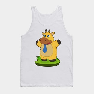 Giraffe Gentleman Necktie Tank Top